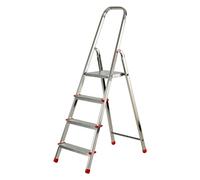 Kasart Scala Alluminio Pieghevole 4 Gradini 150 Kg 140h cm Antiapertura AL140