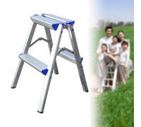 Scala pieghevole a due gradini, sgabello a pedale per supermercati