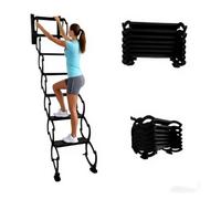 Scala pieghevole a scomparsa, scala a soft in acciaio montata a parete con sistema di pull down, per soffitta, soffitto, accesso al tetto, uso interno ed esterno, resistente, robusto, durevole, rispar