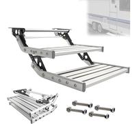 Scala pieghevole con luce LED per roulotte e manuale HeavyDu o automatico elettrico e gradino versatile per un facile accesso