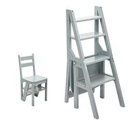 Scala pieghevole convertibile in legno a 4 livelli con supporto e ripiano 90 x 35 x 45 cm Slish & Functal Home Decor perfetta per nizing e vetrina
