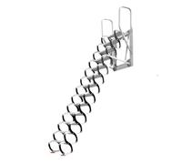 Scala pieghevole fissata al muro Abbassare le scale della soffitta Scala retrattile della soffitta Scala del soppalco Gradini della soffitta con braccioli Carico 1102 libbre