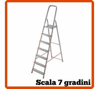 Scala pieghevole in alluminio 4 5 6 7 8 gradini da interno esterno domestica