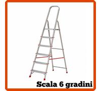 Scala pieghevole in alluminio 4 5 6 7 8 gradini da interno esterno domestica