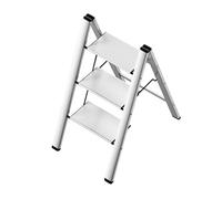 Scala Pieghevole in Lega di Alluminio a 3 gradini, Scala Domestica, Resistente all'Usura e ai Graffi, Piccola Scala, Sgabello, Leggera e Portatile (3 gradini)