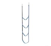 Scala pieghevole per barca a 34 gradini con poliestere resistente ai raggi UV e corda in nylon resistente, supporta carichi pesanti, per kayak e barche gonfiabili in acqua dolce e salata (4 gradini