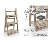 Scala Porta Asciugamani LEGNO RICHIUDIBILE SCAFFALE MENSOLA BAGNO 724135 cm