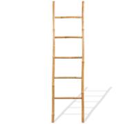 Scala Portasciugamani con 5 Pioli in Bambù 150 cm