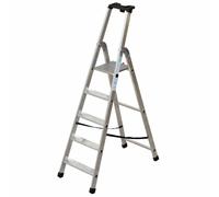 Tecnoscala FACAL Quadra 50/5 in alluminio 5 gradini, scalandrino professionale con cavalletto