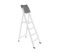 Scala quattro gradini richiudibile BIBO 4 in Faggio Massello Dimensioni H88 cm 50x11x163 cm Peso 7 Kg laccata bianco bianco