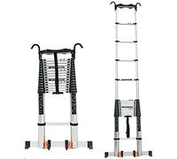 Scala retrattile， Scala estensibile multiuso 8 m/ 7 m/ 6 m/ 5 m/ 4 m/ 3 m/ 2 m/ 1 m Scala telescopica con gancio staccabile(7.1m/23ft)