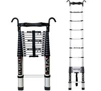 Scala retrattile， Scala estensibile multiuso 8 m/ 7 m/ 6 m/ 5 m/ 4 m/ 3 m/ 2 m/ 1 m Scala telescopica con gancio staccabile(4.4m/14.5ft)