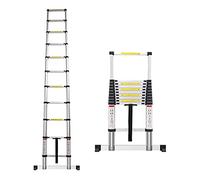 Scala retrattile， Scala telescopica estensibile multiuso, scala di prolunga telescopica da 20 piedi / 16 piedi / 12,5 piedi / 10,5 piedi, in alluminio for camper sul tetto(4.6m/15 ft)