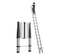 Scala retrattile， Scala telescopica nera estensibile multiuso, scala telescopica in alluminio da 8 m, 7 m, 6 m, 5 m, 4 m, 2 m(7.1m/23ft)