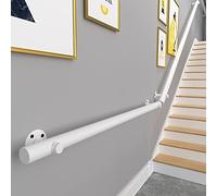 Scala rustica in legno - Barra di supporto di sicurezza a parete per portico e mansarda rotonda ad angolo ringhiera senza barriera, design per la sicurezza domestica e lo stile