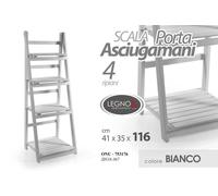 SCALA SCAFFALE LEGNO MENSOLA PORTASCIUGAMANI BAGNO RIPOSTIGLIO BIA CAMERA 116 CM