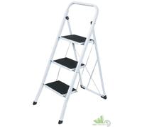 SCALA SCALETTA DOMESTICA SGABELLO SALVASPAZIO IN ACCIAIO 3 GRADINI 70 cm