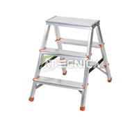 Scala scaletta doppia in alluminio con 3 gradini sgabello pieghevole Atecnica