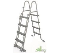 SCALA SCALETTA DOPPIA SALITA BESTWAY 58331 CM.122 PER PISCINE ANTISCIVOLO
