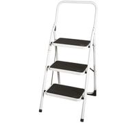 SCALA SCALETTA SGABELLO 3GRADINI METALLO CUCINA PIEGHEVOLE ANTISCIVOLO VERDELOOK