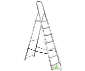 SCALA SCALETTA SGABELLO DOMESTICA ALLUMINIO PROMO STEP 7 GRADINI MAX 100KG