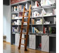 Scala scorrevole Hardware Kit con Heavy Duty Rolling Track System per biblioteca e uso domestico