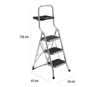 Scala/Sgabello a 3 gradini in Alluminio Gimi Tiko Alluminium 3
