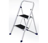 Scala sgabello antiscivolo pieghevole salvaspazio in acciaio 2 gradini scaletta