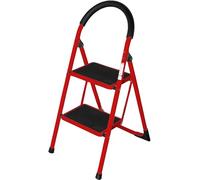 Scala Sgabello Multiuso Pieghevole in Acciaio Salvaspazio 2/3/4 Gradini (2 Scalini)