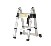 Scala telescopica 10 gradini pieghevole altezza max. 3,20 mt