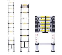 Scala Telescopica 3,2M, Scala Multifunzionale in Alluminio, Alluminio Pieghevole a Fotogramma Scala Di Estensione per la Famiglia Loft, Portatile Scala Retrattile, Carico Massimo 150KG, Norme EN131