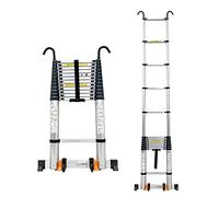 Scala telescopica ad alta capacità, versatile per casa, soffitta ed esterni, facile da riporre e trasportare, ideale per la manutenzione degli edifici e le attività fai da te