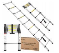 Scala Telescopica Alluminio 2,6m 8 Piantine Scala Pieghevole Portata 150kg