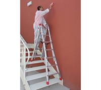 SCALA TELESCOPICA ALLUMINIO T4 FARAONE 8+8 GRADINI