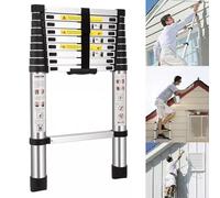 Scala telescopica da 2,6 m di altezza Scala pieghevole Scala pieghevole leggera Scala telescopica portatile multifunzionale