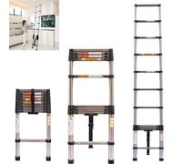 Scala telescopica da 3,8 m Scala telescopica multiuso in acciaio inossidabile da 12,5 piedi Scala a soppalco robusta portatile allungabile con EN131