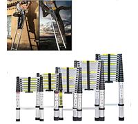 Scala telescopica da 5 m, pieghevole, in alluminio, design telescopico, portatile, estensibile, in alluminio, portata 150 kg