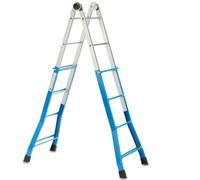 Scala telescopica Everest - 4 + 4 gradini - in acciaio - Garden Friend