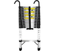 Scala telescopica in acciaio inox da 5,1 m, leggera, versatile, per uso domestico, portatile e facile da riporre, adatta per lavori sul tetto e l'uso all'aperto