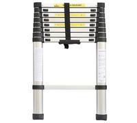 Scala telescopica in alluminio 2,6 m / 260 cm - pieghevole e portatile, multifunzionale per uso domestico, edilizio e professionale, compatta, stabile e sicura, certificata EN131