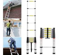 Scala Telescopica in Alluminio 2,6m - Portatile, Leggera e Multiuso per Soffitta - Carico Massimo 150 kg - Norma EN131