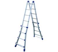 Scala Telescopica in Alluminio Brikoblu Gradini N°6+6 H Max Cm 570 Facal