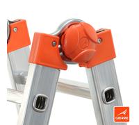 Scala telescopica in alluminio media 4+4 modello Peppina