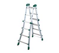 Scala telescopica in alluminio multif Gierre Selecta 4+4 gradini P max 150 kg