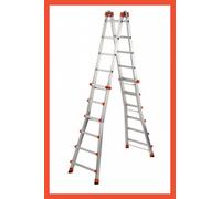 Scala Telescopica in Alluminio Pieghevole da Lavoro Gradini Pioli 6+6 Gierre