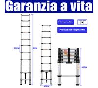 Scala Telescopica in Alluminio Pieghevole Multifunzionale Scaletta Allungabil