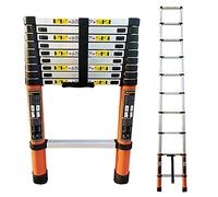Scala telescopica in alluminio resistente, estensibile e portatile, per tetto, loft, roulotte, soffitta e uso esterno, supporta 150 kg, ideale per progetti domestici e fai da te