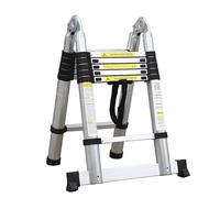 Scala telescopica multiuso in alluminio altezza di 3,8 m dotata di 12 gradini