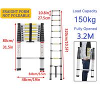Scala telescopica multiuso in alluminio da 1,9 m-5 m scala a pioli Robusto Scale