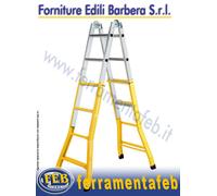 SCALA TELESCOPICA MULTIUSO JOLLY ACCIAIO/ALLUMINIO 5+5 GRADINI 4,75 H